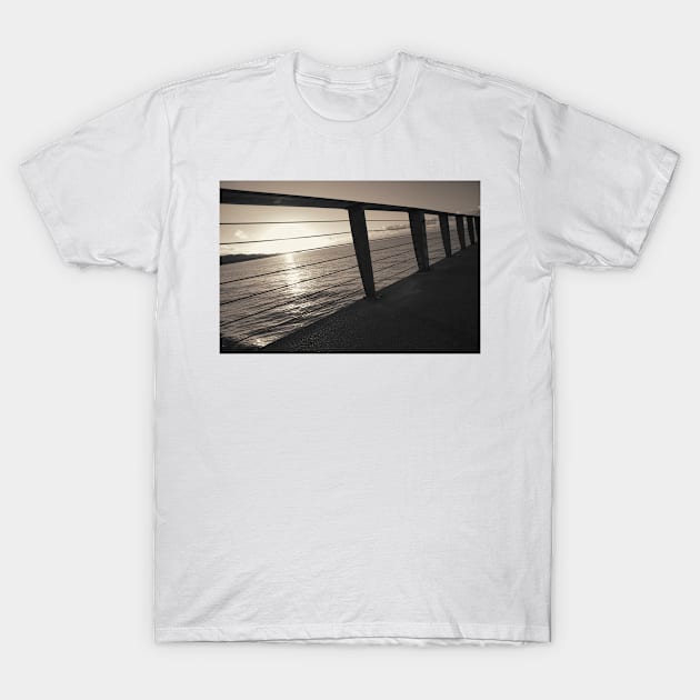 Sunrise On Pier T-Shirt by cinema4design